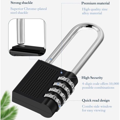 Cadenas à Code Extérieur Ulisem Pour Portail, Abri De Jardin, Grande