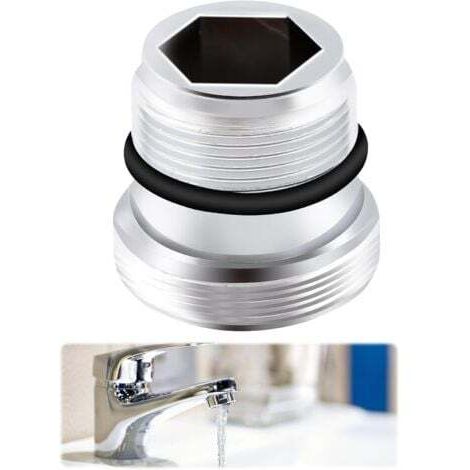 CCYKXA Adaptateur Robinet Mitigeur M18.5 à M22 Compatible avec I K E A G R O H E Neo pe rl et Autres Connecteur de Robinet en Métal pour Connecter les Aérateurs au Robinet (1/5)