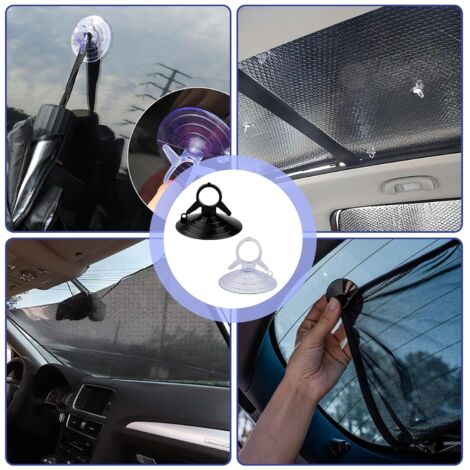 GEARMAX 60 Pièces Ventouse Pare Soleil 45mm sans Crochets Ventouse Transparente Mini Ventouse pour Vitre, Salle de Bain Pare Brise Voiture Pare -Soleil