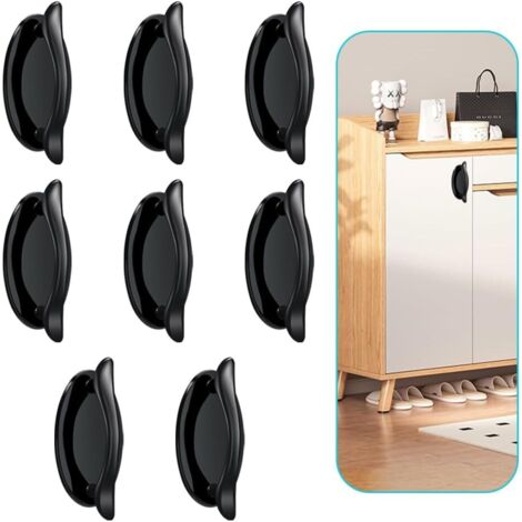 CCYKXA poignées de porte auto-adhésives, boutons auto-adhésifs, en plastique, boutons de tiroir auto-adhésifs sans perçage, pour fenêtres, portes vitrées, armoires, tiroirs (8,2 x 4,8 x 3,1 cm) (1/5)
