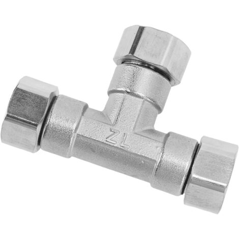 CCYKXA Raccord en T 20mm- Raccord en T en Acier inoxydable de haute qualité pour chauffe-eau instantané - Accessoires d'installation robustes pour un raccordement sûr à l'eau (1/3)