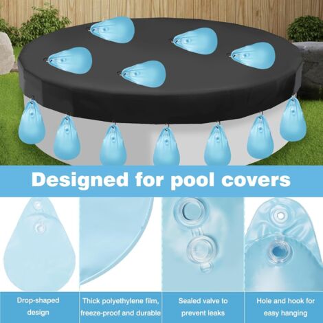 Lot De 12 Sacs D'Eau Lourds Pour Couverture De Piscine - PE Résistant & Réutilisable Hivernage