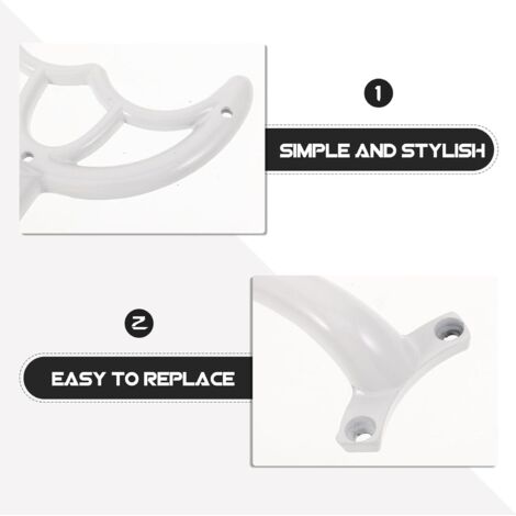 Lot De 5 Bras De Support Pour Pales De Ventilateur De Plafond - Stabilisateur Noir En Alliage De Zinc - Réduit Les Vibrations Et Le Bruit - 4