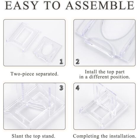 10 Pièces Support Présentoir Réglable Transparent - Chevalets Acrylique Pour Photos Et Menus
