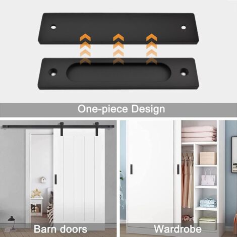 Cozy Tower Lot De 2 Poignées De Porte Coulissante Encastrées De 17,8 Cm Pour Porte Coulissante De Placard - Quincaillerie De Porte Rectangulaire En Acier Inoxydable Brossé