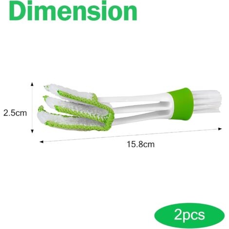 DENTSHIELD Lot De 2 Brosses De Nettoyage 2 En 1 - Raclette Silicone Pour Miroirs & Suceur Plat Pour Coins Étroits Salle De Bain, Cuisine Et Maison