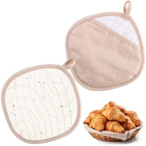 Lot De 2 Gants De Cuisine Et Maniques Tête De Mort - Résistants à La Chaleur, Imperméables - Pour Four, Micro-ondes, Barbecue - 3