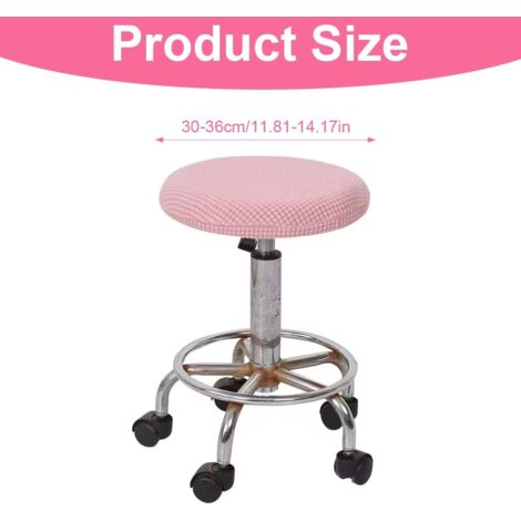 Housse De Chaise Ronde Élastique Épaisse Pour Tabouret De Bar - Housse Siège Amovible Noire