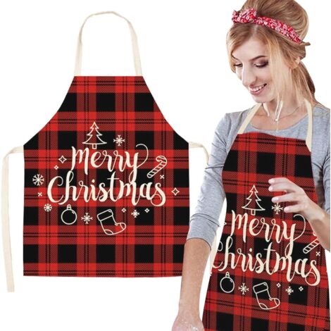Tabliers de Noël MBMSO pour femme et homme avec poches – Tabliers de cuisine de Noël, Idées cadeaux de Noël pour chefs et pâtissiers
