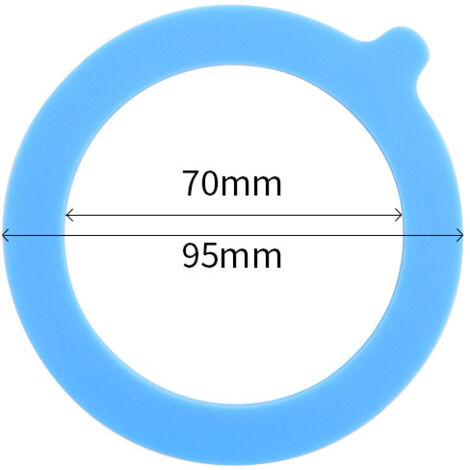 TNSLAND Lot De 12 Joints De Rechange, En Silicone, 95 X 73 Mm, Pour Bocal De Conservation, Joints En Silicone, Anneaux De Rechange Pour Bocaux Weck (blanc