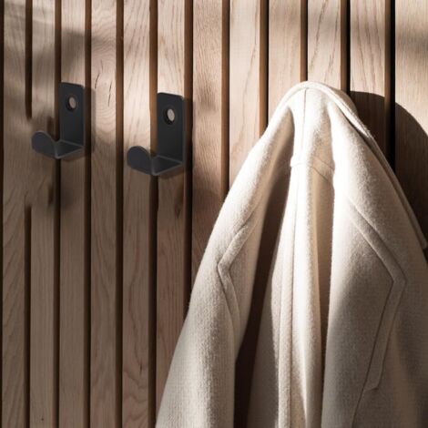 Lot De 30 Crochets Muraux En Métal Noir - À Visser - Pour Manteaux, Serviettes, Sacs - Salle De Bain, Chambre, Entrée