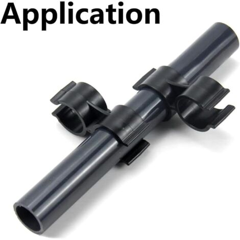 Lot De 10 Colliers De Serrage En U PVC Noir 20 Mm - Fixation Rapide Et Solide Pour Conduits