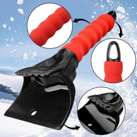 Lot De 2 Grattoirs Pare-Brise Avec Gant Polaire - Raclette Anti-Givre Chauffante PREMYO