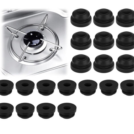 CCYKXA Lot de 20 pieds en caoutchouc pour cuisinière à gaz caravane supports de casseroles pieds en caoutchouc antirouille embouts en caoutchouc antirouille embouts en caoutchouc pour réchaud de