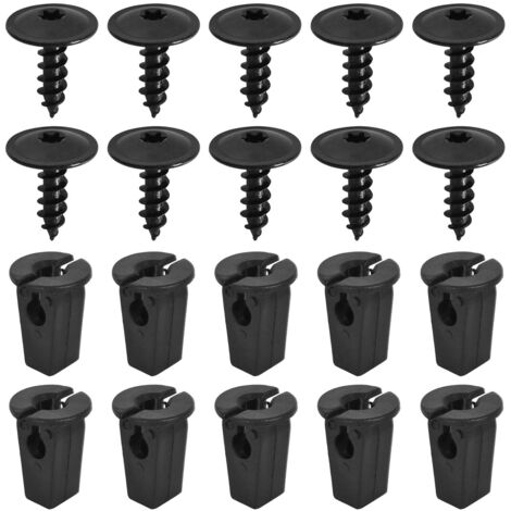 CCYKXA Ensemble de clips de fixation pour voiture, 20 Pièces Vis Tôle Pour Garde, Vis Ailes Sous Le Capot Du Moteur, Agrafes Carrosserie pour Pare-Chocs Porte de Voiture Fender Push Kit de Remplacemen (1/5)
