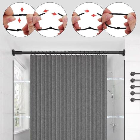 24 Pcs Anneaux de Douche en Acier Inoxydable, Crochets de Rideau de Douche avec Système Coulissant, Billes Glissant en Métal pour Tiges de Rideau de Douche, Rideaux (Argent 24 Pcs Anneaux de Douche en Acier Inoxydable, Crochets de Rideau de Douche avec Système Coulissant, Billes Glissant en Métal pour Tiges de Rideau de Douche, Rideaux (Argent