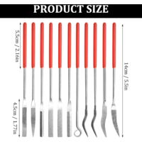Lot De 10 Limes Diamantées 140mm - Revêtement Titane, Formes Variées (ronde, Plate, Triangulaire...) - Pour Métal, Bois, Pierre