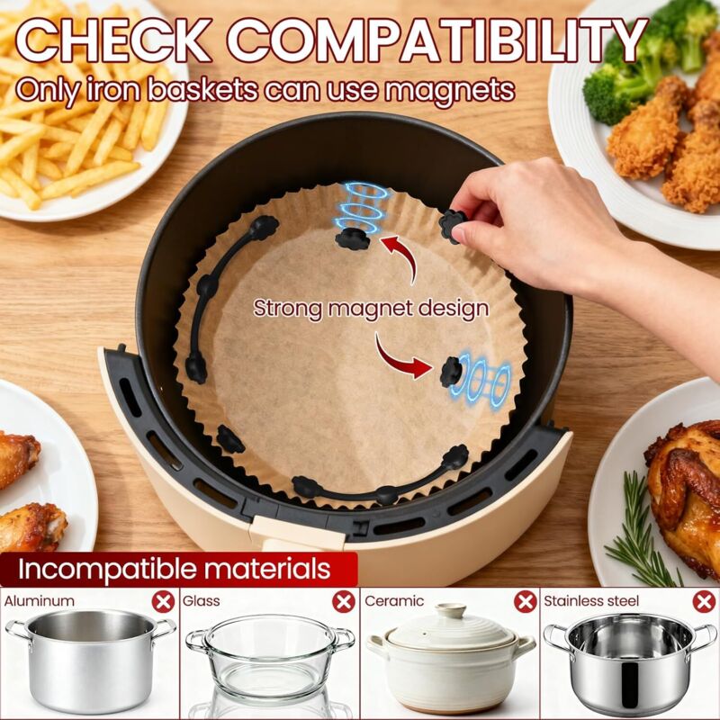 Magneti In Silicone Extra Lunghi Per Carta Forno Airfryer – Addio Carta Che Vola!