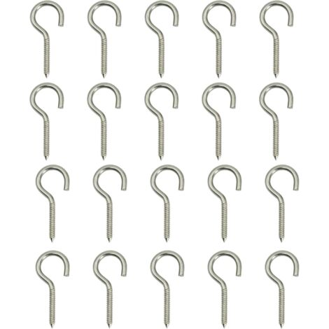 CCYKXA 20pcs M5 X 65 Eye Hooks 304 Stainless Steel Screw-in Hook Self-drilling Screw Wall Hook Round Circle Hand Tightening Screw for Outdoor and Indoor Use (1/5)