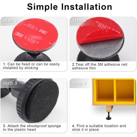 CCYKXA Adjustable Furniture Legs 27-64mm, 4 Pieces Adjustable Furniture ...