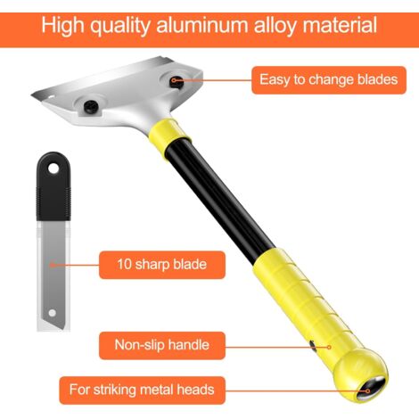 CCYKXA 1 Piece Window Scraper, Paint Scraper with 10 Blades, Stove ...