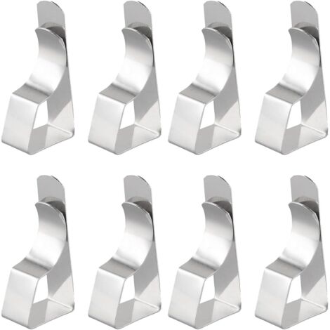 CCYKXA Set of 8 stainless steel tablecloth holders to securely hold tablecloths on tables up to 3 cm thick (1/4)