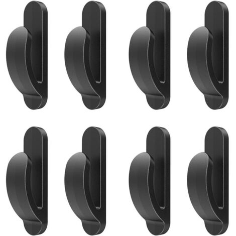 CCYKXA Self-Adhesive Car Hook Multifunctional Storage Hook Car Mini Self-Adhesive Hooks, for Shopping Bags and Others on Car Seats - Practical - Plastic - Black 8 Pieces (1/5)