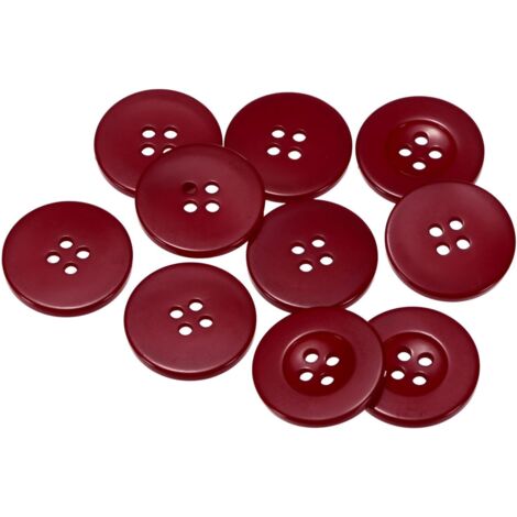 CCYKXA 10pcs 1" (25mm) Round Flat Resin Sewing Buttons with 4 Holes ...