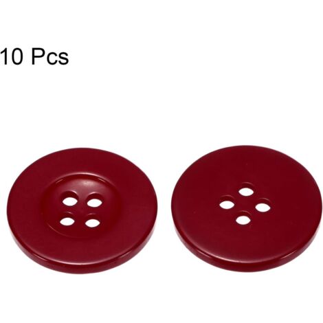 CCYKXA 10pcs 1" (25mm) Round Flat Resin Sewing Buttons with 4 Holes ...