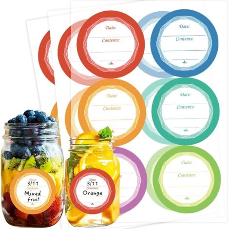 CCYKXA 10 Jam Labels, Self-Adhesive, Decorative Stickers, for Jam Jars ...