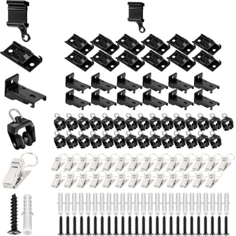 CCYKXA Curtain Track Accessories for Ceilings, Track Rollers, End Caps ...