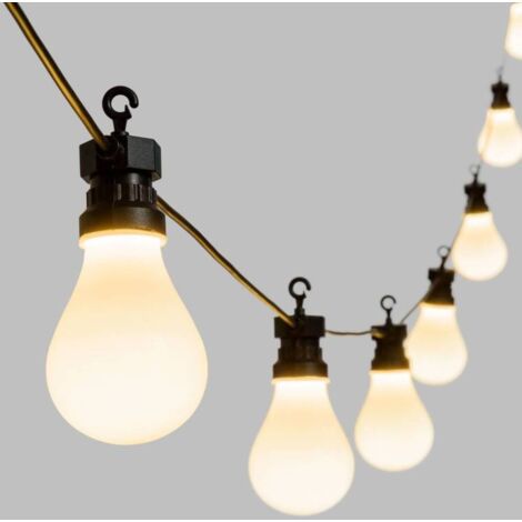 Guirlande guinguette design 10 Ampoules Goutte 5,5m prolongeable Lotti (1/5)
