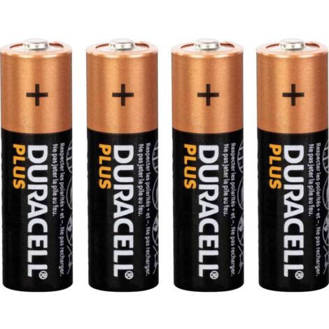 Pack de 4 piles DURACELL "Plus" Type AA L06 1,5V pas cher (1/10)