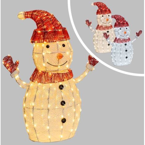 2 Gnomes De Noël Lumineux LED En Peluche - 15 Et 20 Cm, Piles Incluses, Décoration Festive