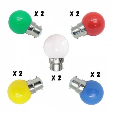 Lot 10 Ampoules BA7S LED 12V - Blanc Bleu Rouge Vert Jaune - Éclairage Tableau De Bord