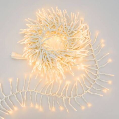 Guirlande lumineuse Boa D12cm 5M 500 miniLED ambré extensible 31V câble blanc IP44 SMART Connect Lotti (1/5)