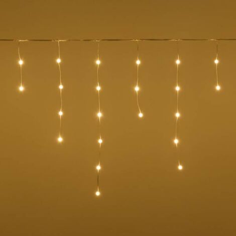 Guirlande stalactite lumineuse 4M 100 mini boules LED blanc chaud 8 jeux lumières IP44 SMART Connect 31V Lotti (1/5)