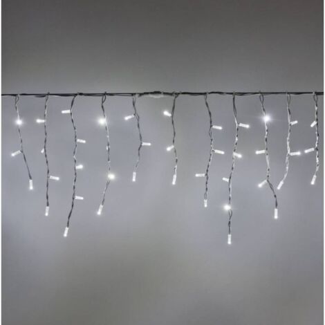 Guirlande Stalactite 3M H 50CM 114 LED blanc froid câble blanc 230V IP67 Lotti (1/4)