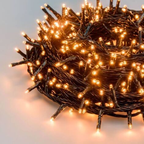 Guirlande lumineuse 10M 200 mini LED ambré Prolongeable 31V câble vert IP44 SMART Connect Lotti (1/5)