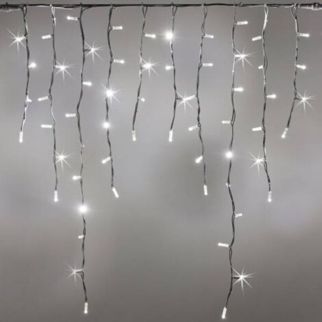 Guirlande stalactite 3M H 100CM raccordable 180 MaxiLED blanc froid avec flash 230V IP67 Lotti (1/5)