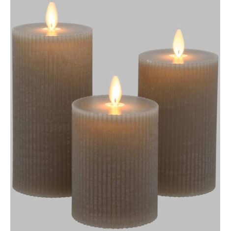 Bougie LED En Cire Véritable 25 Cm - Bougie à Flamme Scintillante Sans Flamme Pour Table - Par Spetebo