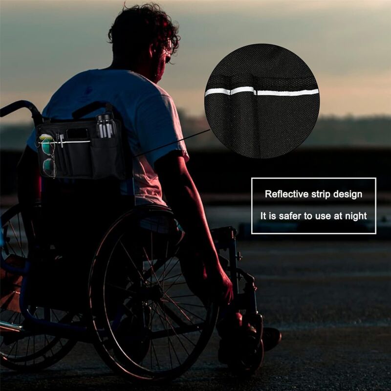 Sac De Transport Imperméable Pour Fauteuil Roulant - Housse Rangement Pliant Pour Camping, Pique-nique, Voyage - 6