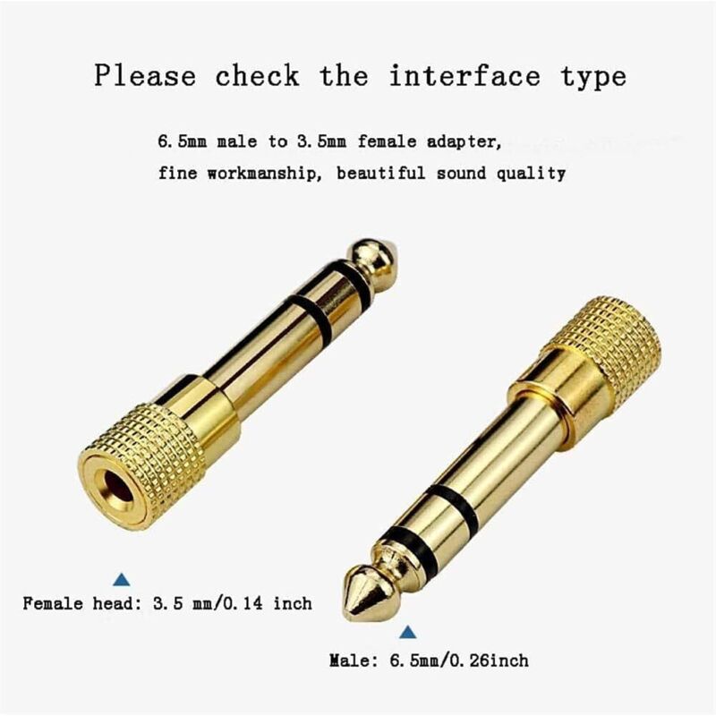 Adaptateur Jack 6,35 Mm Mâle Vers Femelle 3,5 Mm, Prise Casque Audio Pour Table De Mixage Audiopiano Electriqueclavier 90689112