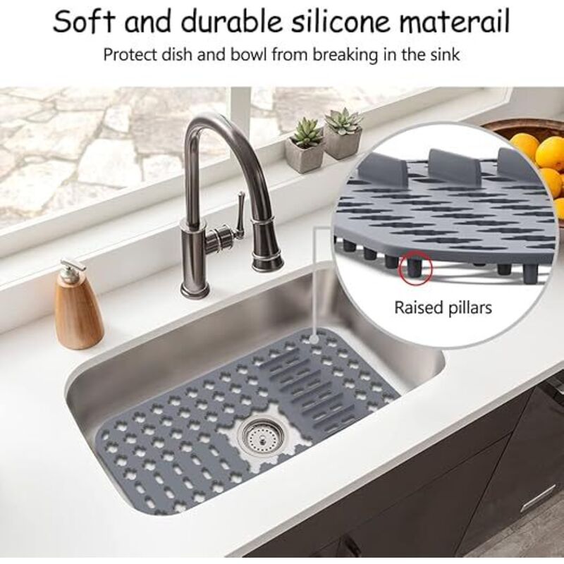 Tapis De Robinet D'évier En Silicone Pliable - Longueur 24 Pouces (61 Cm), Facile à Nettoyer, Neuf