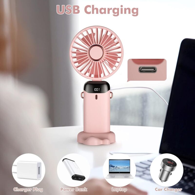 Ultralent Mini Ventilateur Portatif, Portable, USB, Rechargeable
