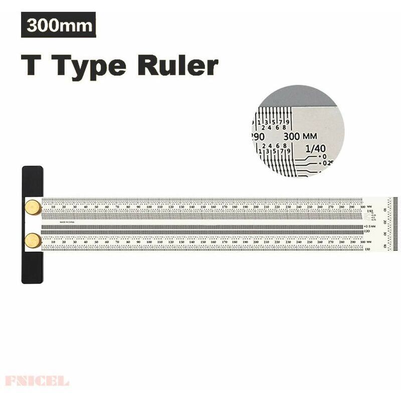 Règle T En Acier Inoxydable 45 Cm - Règle De Traçage Précise Pour Dessin Menuiserie