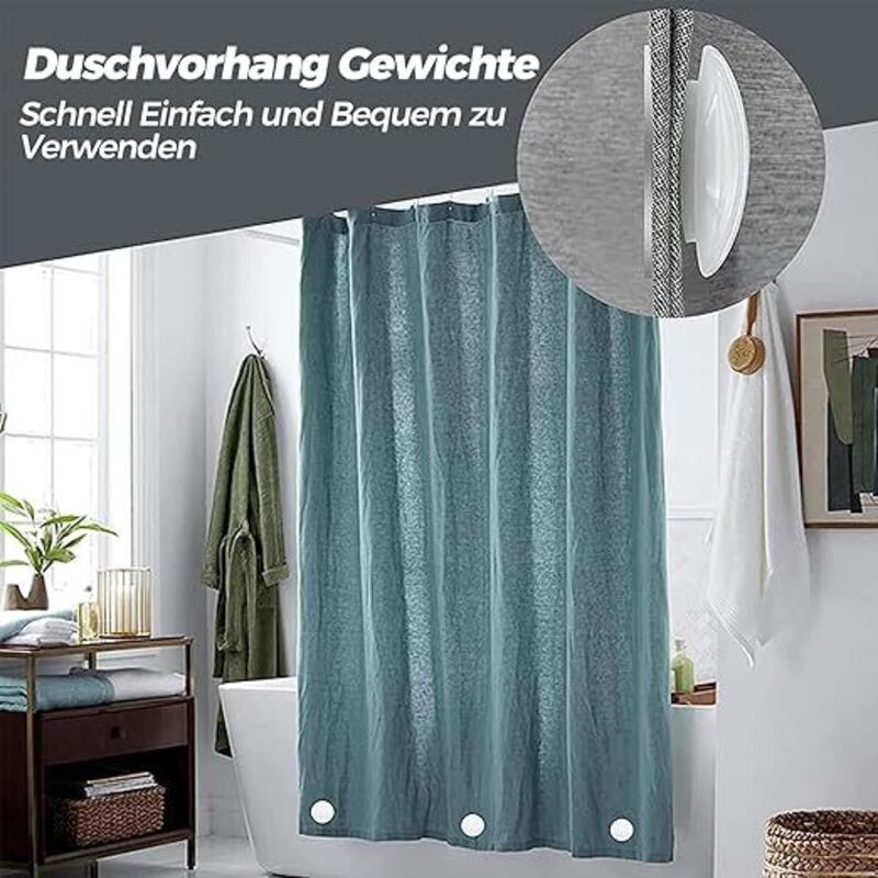 Zyren 12 Paires Poids Rideau Douche 4cm Ronds Aimant Pour