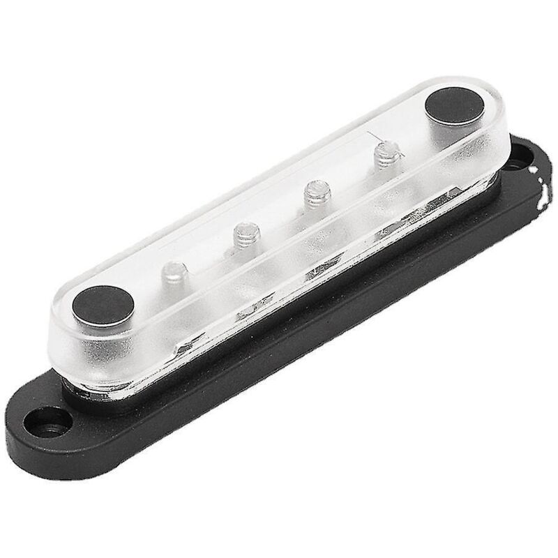 Bloc De Distribution D'alimentation 12 V-48 V, 4 Goujons De Terminal M6 Et 6 Vis De Borne M4, Bornier De Barre Omnibus De Batterie Avec Couvercle Et Bornes à Anneau, Pour Voiture