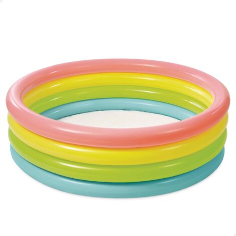 1 piscine gonflable colorée au coucher du soleil de 86 cm x 25 cm, adaptée aux enfants et aux adultes en extérieur, pleine de plaisir, 4 couches (1/5)