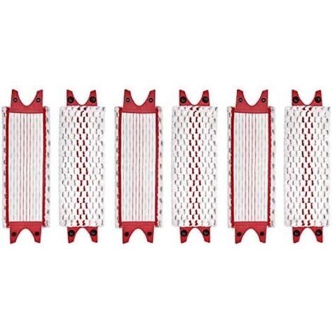 Serbia – Lot de 6 serpillières en microfibre – Lavables en machine – Pour nettoyage sols durs – Compatible avec Vileda UltraMax